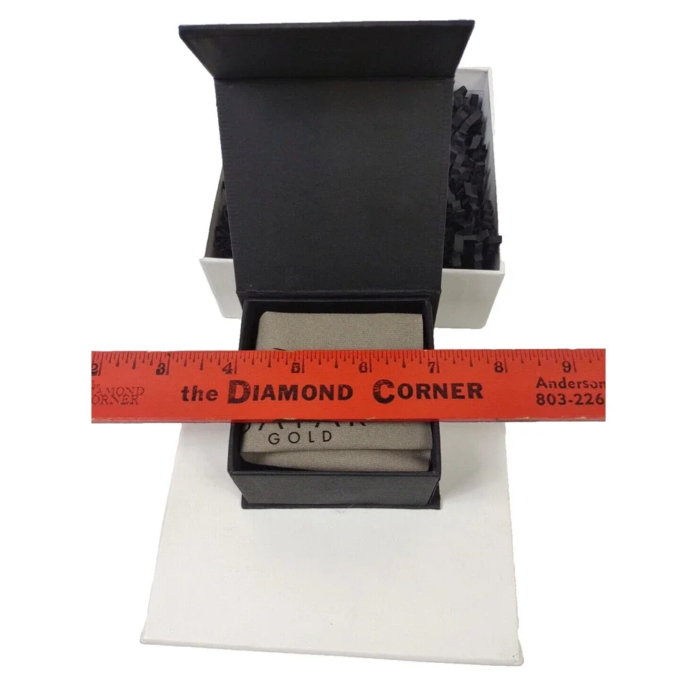 Empty Jewelry Gift Boxes Authentic Nested Boxes BAYAR Gold Inner Outer Set 6x6x2
